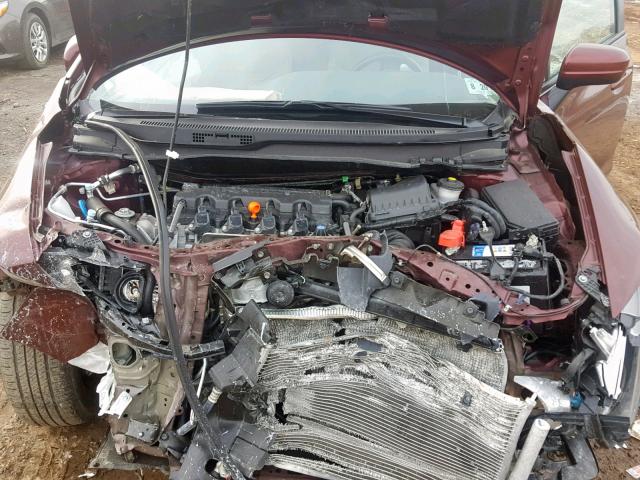 19XFB2F58FE277790 - 2015 HONDA CIVIC LX MAROON photo 7