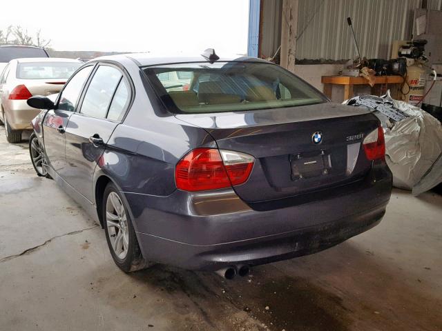 WBAVA33508KX88612 - 2008 BMW 328 I CHARCOAL photo 3