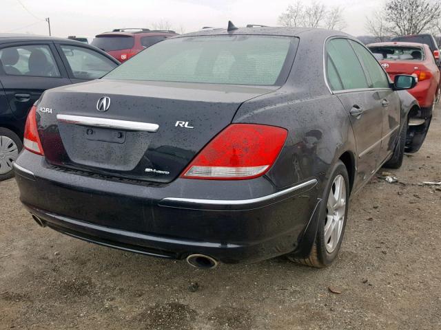 JH4KB16536C010491 - 2006 ACURA RL BLACK photo 4