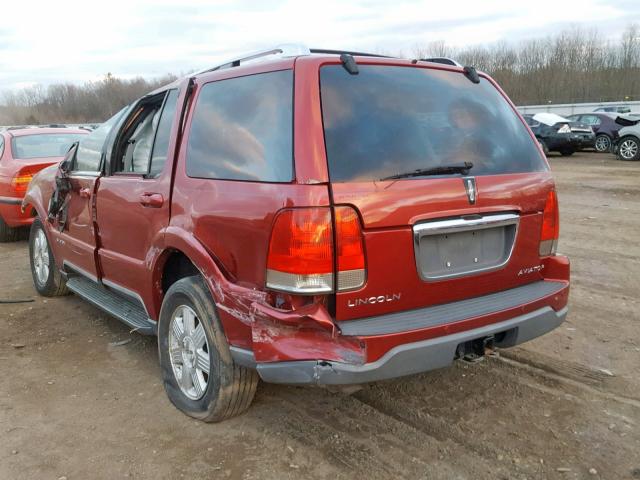 5LMEU88H64ZJ53866 - 2004 LINCOLN AVIATOR 红色 照片 3