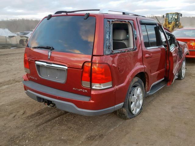 5LMEU88H64ZJ53866 - 2004 LINCOLN AVIATOR 红色 照片 4