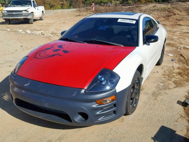 4A3AC44G63E011163 - 2003 MITSUBISHI ECLIPSE GS WHITE photo 2