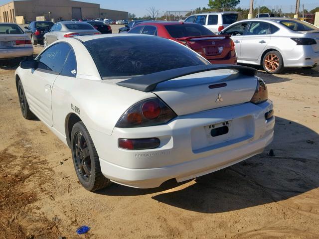 4A3AC44G63E011163 - 2003 MITSUBISHI ECLIPSE GS WHITE photo 3