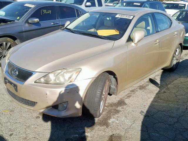 JTHBE262765006547 - 2006 LEXUS IS 350 GOLD photo 2