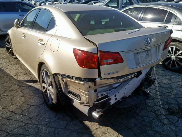 JTHBE262765006547 - 2006 LEXUS IS 350 GOLD photo 3