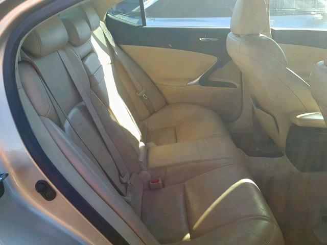 JTHBE262765006547 - 2006 LEXUS IS 350 GOLD photo 6