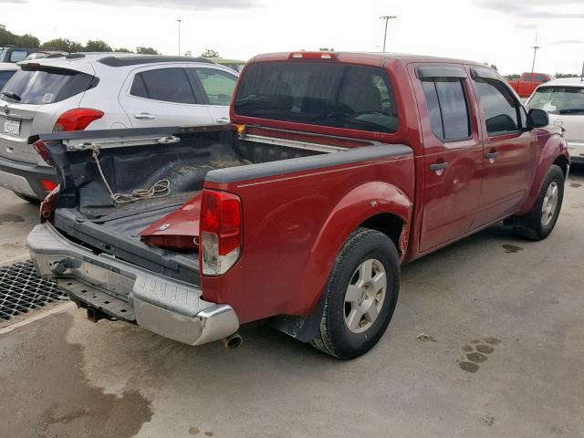 1N6AD07U56C440317 - 2006 NISSAN FRONTIER C RED photo 4