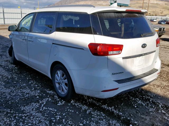 KNDMB5C1XH6243286 - 2017 KIA SEDONA LX WHITE photo 3