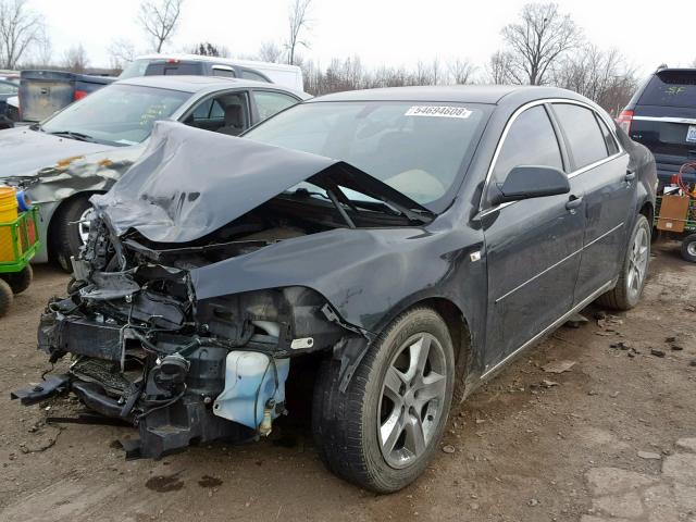 1G1ZH57B78F215395 - 2008 CHEVROLET MALIBU 1LT BLACK photo 2