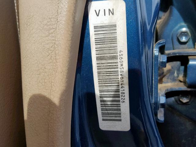 4S6DM58W6Y4418226 - 2000 HONDA PASSPORT E 蓝色 照片 10