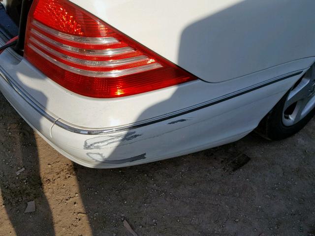 WDBNG70J84A422907 - 2004 MERCEDES-BENZ S 430 WHITE photo 9