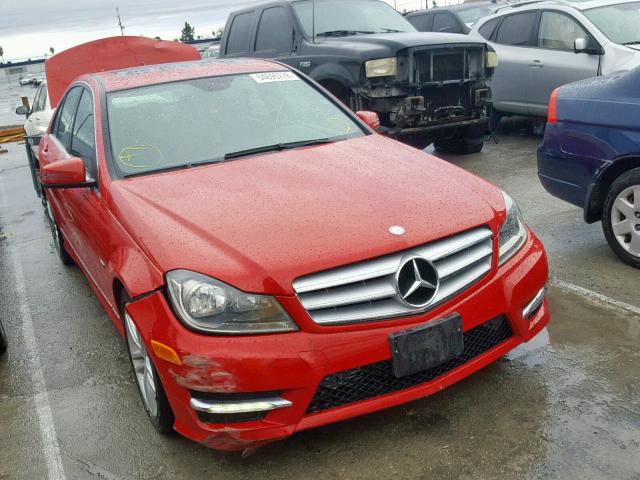 WDDGF4HB6CA609057 - 2012 MERCEDES-BENZ C 250 RED photo 1