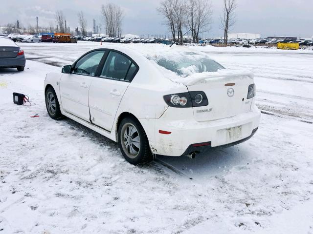 JM1BK323771686733 - 2007 MAZDA 3 S WHITE photo 3