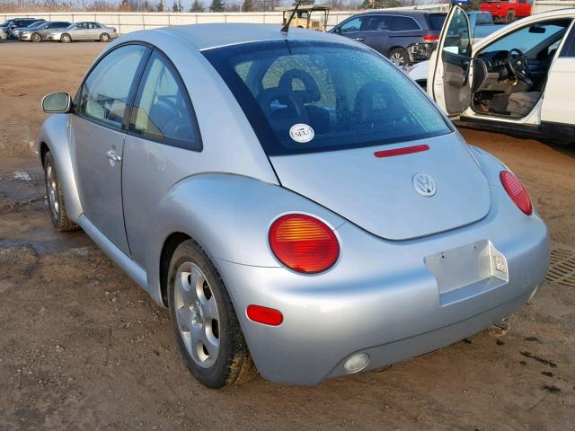 3VWCK21C92M424222 - 2002 VOLKSWAGEN NEW BEETLE Gümüş foto 3