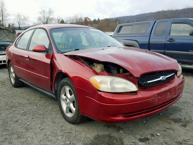 1FAFP5524YA202218 - 2000 FORD TAURUS SES RED photo 1