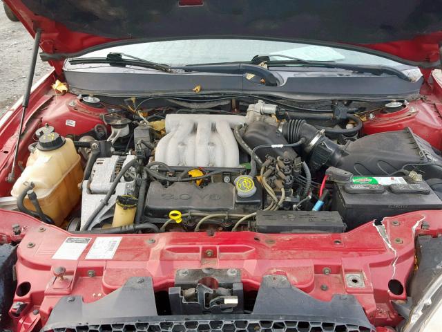 1FAFP5524YA202218 - 2000 FORD TAURUS SES RED photo 7