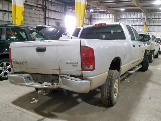 3D7KU28644G174744 - 2004 DODGE RAM 2500 S SILVER photo 4