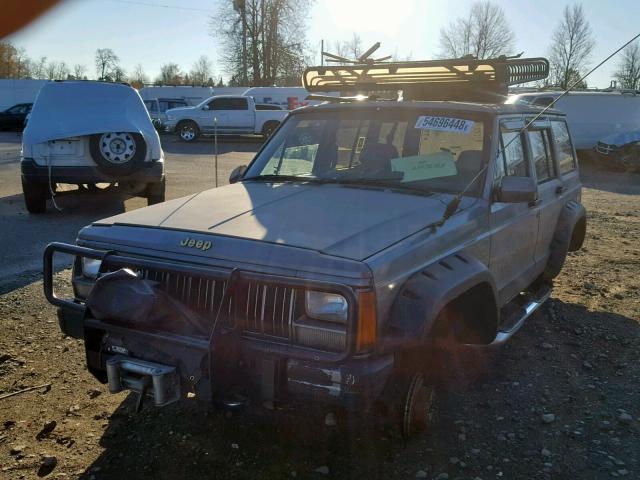 1J4FJ78S6ML505173 - 1991 JEEP CHEROKEE L GRAY photo 2