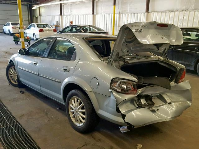 1C3EL56R72N229141 - 2002 CHRYSLER SEBRING LX SILVER photo 3