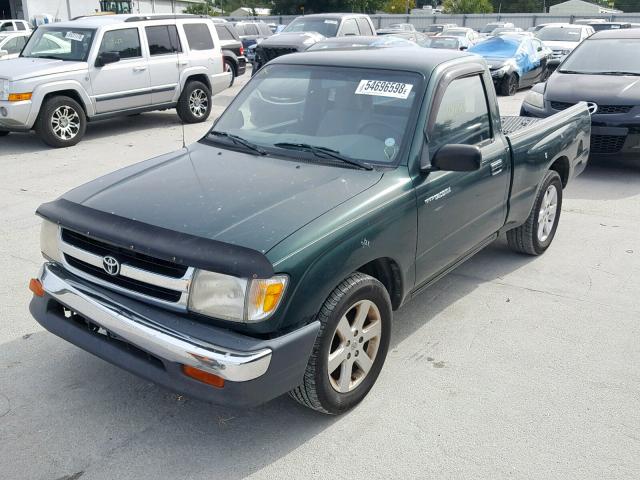 4TANL42N1XZ485098 - 1999 TOYOTA TACOMA GREEN photo 2