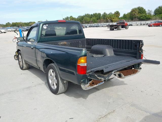 4TANL42N1XZ485098 - 1999 TOYOTA TACOMA GREEN photo 3