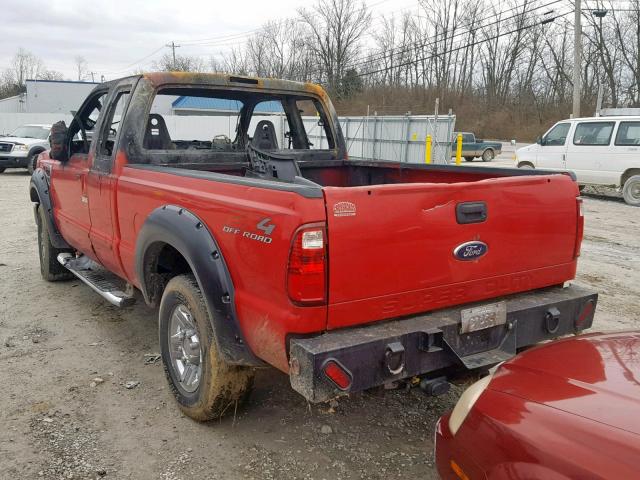 1FTSX21R78EB61280 - 2008 FORD F250 SUPER RED photo 3