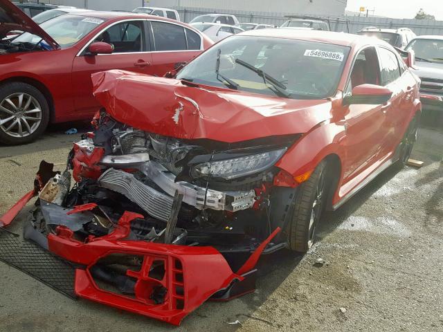 SHHFK8G7XJU201105 - 2018 HONDA CIVIC TYPE RED photo 2