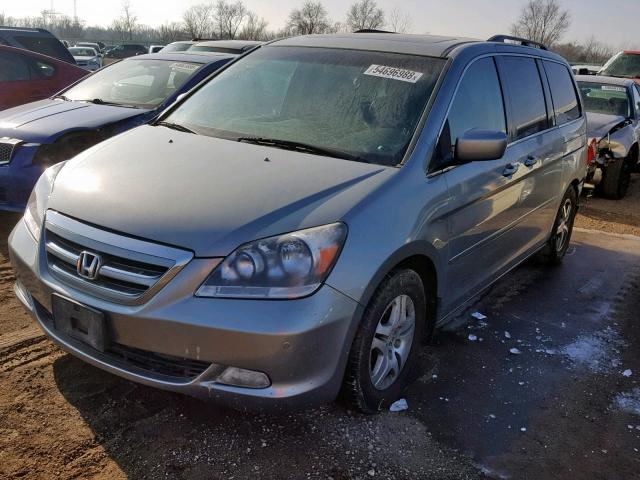 5FNRL38856B014481 - 2006 HONDA ODYSSEY TO GRAY photo 2