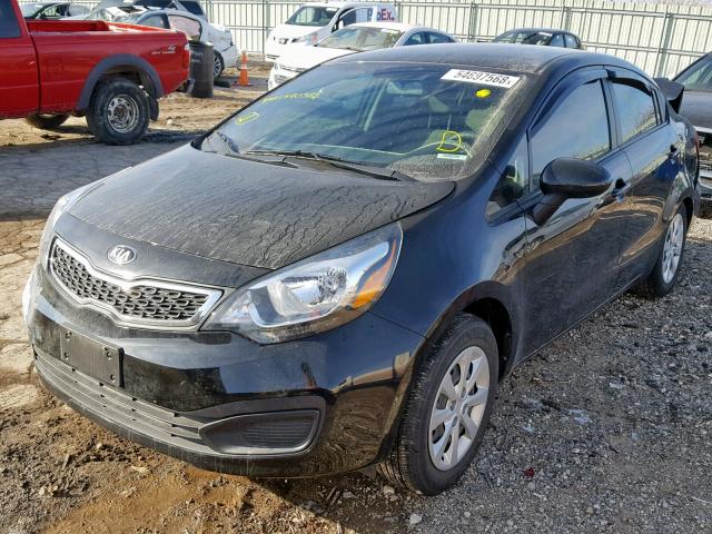 KNADN4A32F6470312 - 2015 KIA RIO EX BLACK photo 2