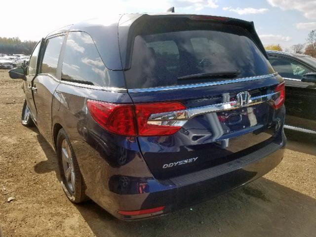 5FNRL6H75KB088857 - 2019 HONDA ODYSSEY EX BLUE photo 3