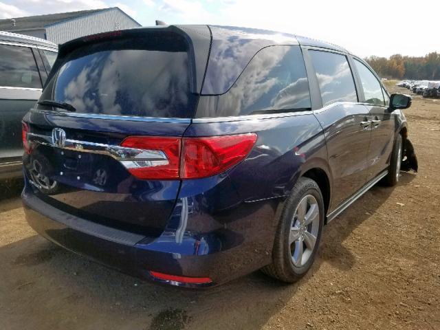 5FNRL6H75KB088857 - 2019 HONDA ODYSSEY EX BLUE photo 4