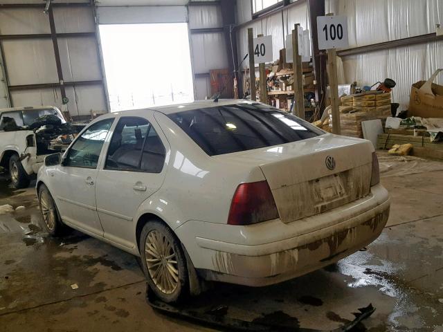 3VWPD69M51M186674 - 2001 VOLKSWAGEN JETTA WOLF WHITE photo 3