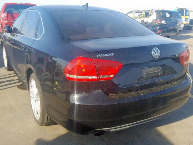 1VWBS7A32EC077850 - 2014 VOLKSWAGEN PASSAT SE BLACK photo 3