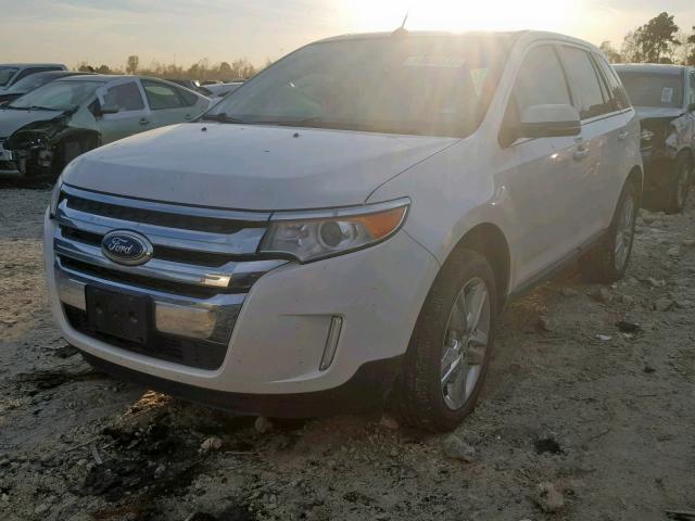 2FMDK3KC1EBA17511 - 2014 FORD EDGE LIMIT WHITE photo 2