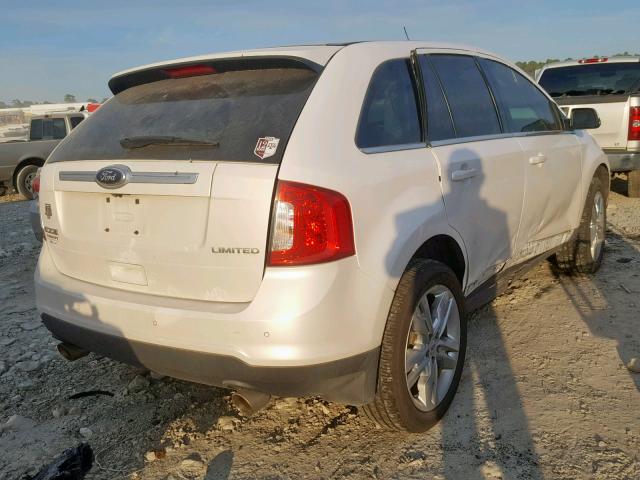 2FMDK3KC1EBA17511 - 2014 FORD EDGE LIMIT WHITE photo 4