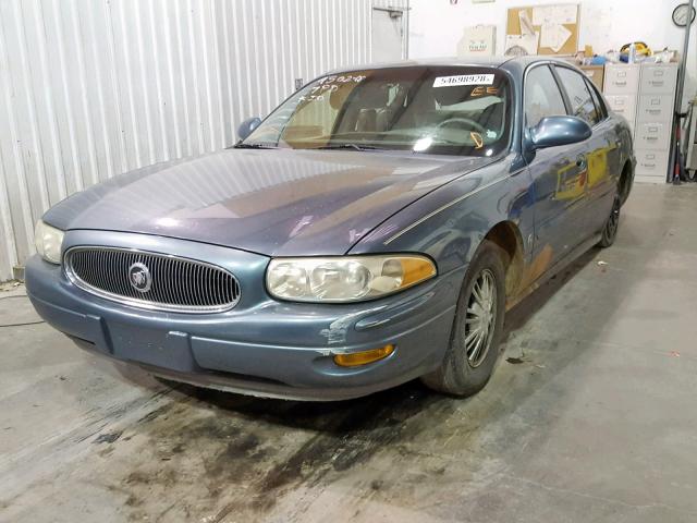 1G4HR54K02U273531 - 2002 BUICK LESABRE LI BLUE photo 2