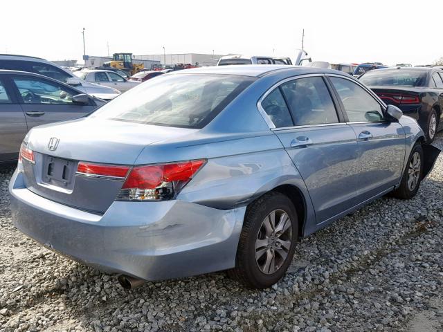 1HGCP2F43BA152318 - 2011 HONDA ACCORD LXP BLUE photo 4