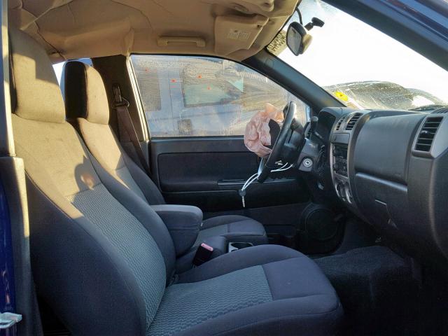 1GCDSCF95C8100670 - 2012 CHEVROLET COLORADO L BLUE photo 5