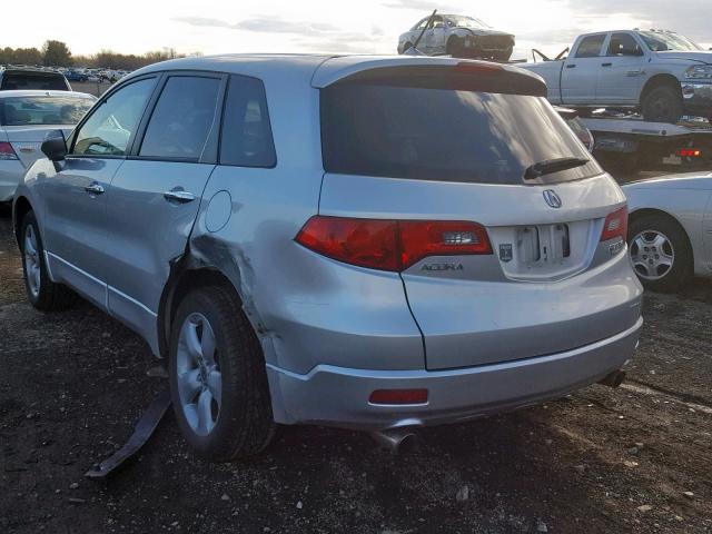 5J8TB18237A023782 - 2007 ACURA RDX SILVER photo 3