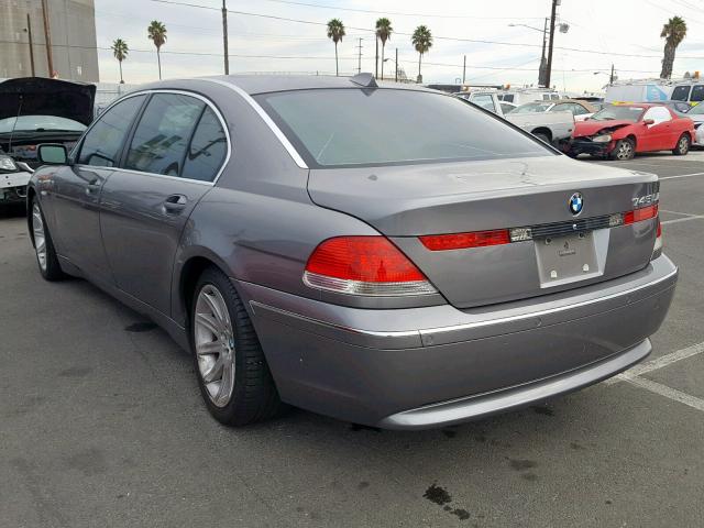 WBAGN63575DS60130 - 2005 BMW 745 LI GRAY photo 3