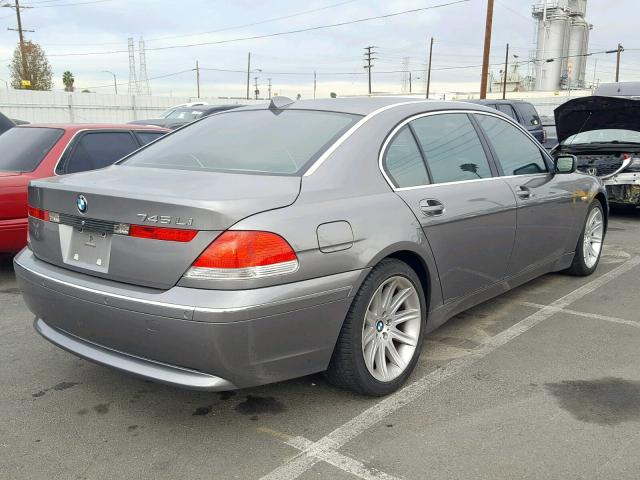 WBAGN63575DS60130 - 2005 BMW 745 LI GRAY photo 4