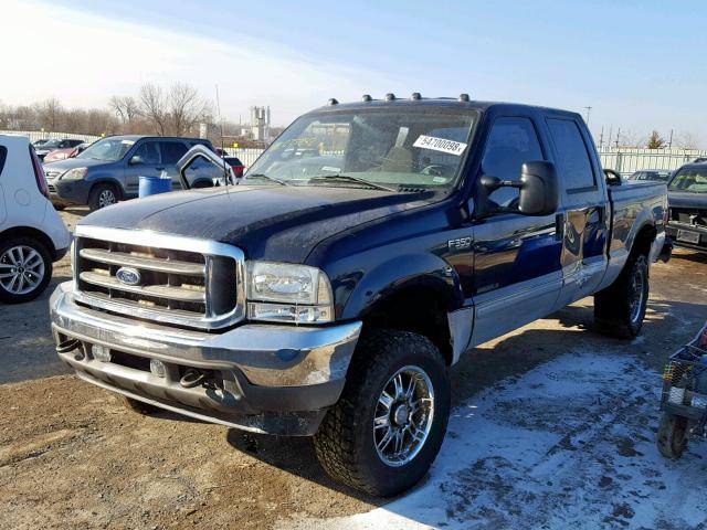 1FTSW31F22EC75242 - 2002 FORD F350 SRW S BLUE photo 2