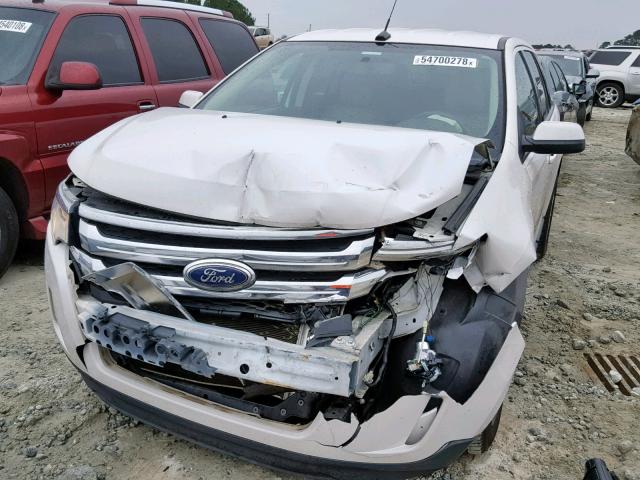 2FMDK3JC1DBA88952 - 2013 FORD EDGE SEL WHITE photo 9