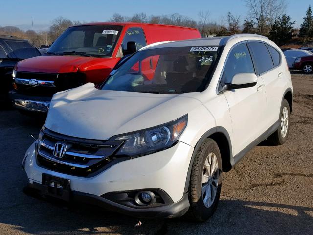 5J6RM4H76EL042385 - 2014 HONDA CR-V EXL WHITE photo 2