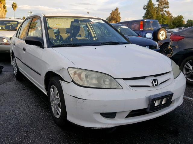 1HGES16384L007324 - 2004 HONDA CIVIC DX V WHITE photo 1