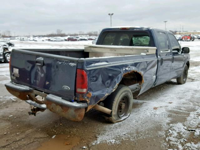 1FTSW30L91ED05701 - 2001 FORD F350 SRW S BLUE photo 4