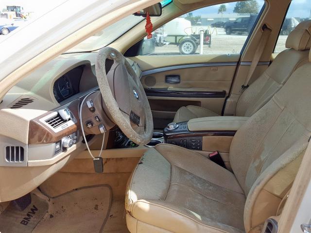 WBAHL83597DT10468 - 2007 BMW 750 I WHITE photo 5