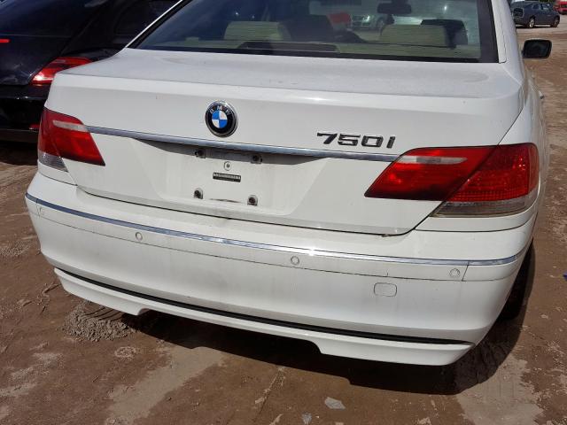 WBAHL83597DT10468 - 2007 BMW 750 I WHITE photo 9