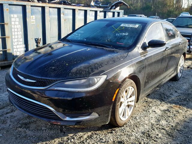 1C3CCCAB2FN537538 - 2015 CHRYSLER 200 LIMITE BLACK photo 2