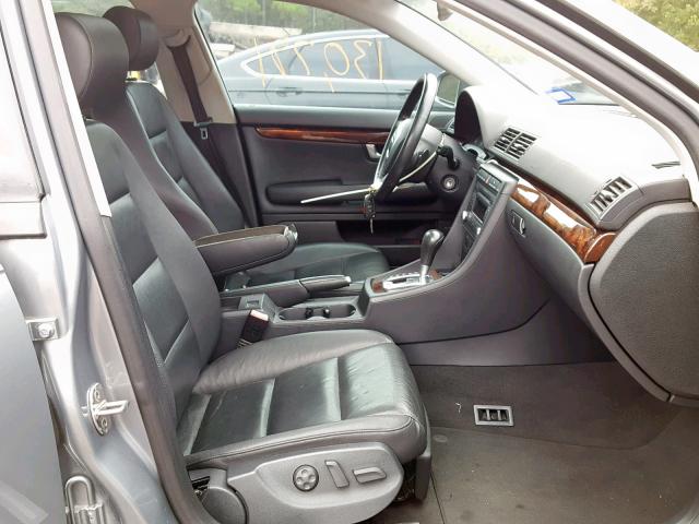 WAUDH78EX7A029493 - 2007 AUDI A4 3.2 QUA GRAY photo 5